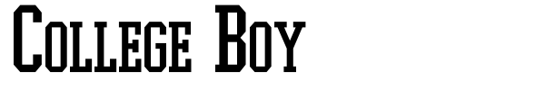 College Boy font preview